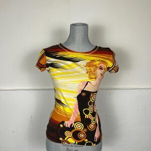 Custo Barcelona Women's Y2K  multi T-shirt